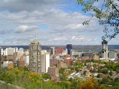 Downtown seen from the escarpment