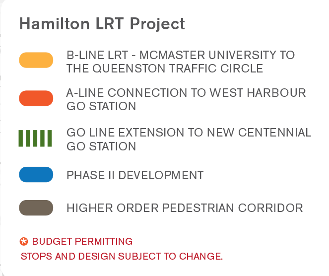 Hamilton LRT map legend