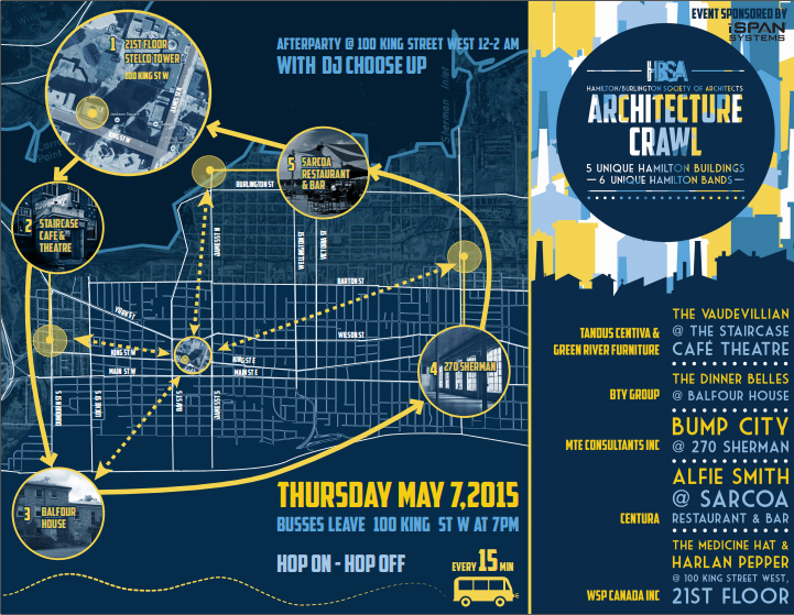 HBSA Architecture Crawl brochure. Right-click the image to download the PDF brochure