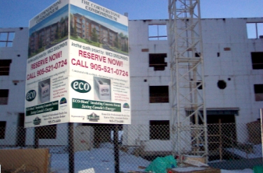 Cornerstone Condominiums are being
constructed with energy saving materials