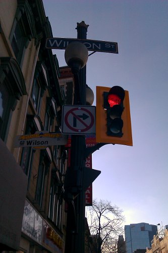 No right turn from James onto York