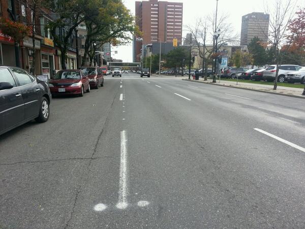 Markings on King West for the transit lane (RTH file photo)