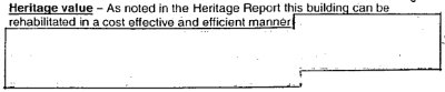 Paragraph with redacted text from the Report of the Provincial Development Facilitator on the Lister Block