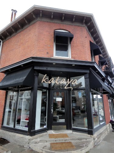 Kataya: don't be put off by the creepy hand doorknob. They have some great women's fashions designed in-house