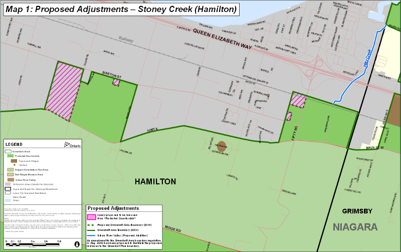Two Hamilton areas proposed for removal from the Greenbelt