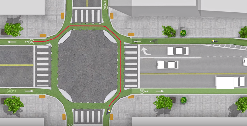 Netherlands intersection design (Image Credit: screen-capture from YouTube video)
