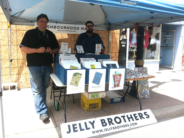 The Jelly Brothers, Matt and Dan, had a booth set up