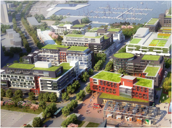 Figure 2: The Pier 7 and 8 Urban Design Study lays out the plans for a vibrant, pedestrian-oriented new community