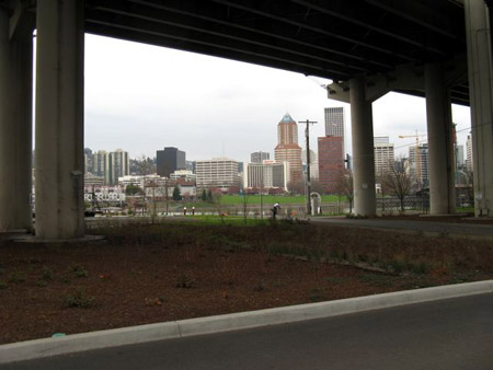 Even freeway underpasses are landscaped and litter free!