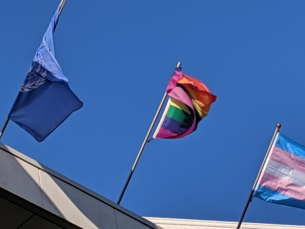 The tangled City Hall Pride Flag is an apt metaphor for the City's complicated relationship with the LGBTQ+ community (RTH file photo)