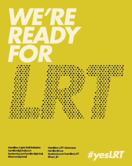 We're Ready For LRT poster, yellow colour scheme