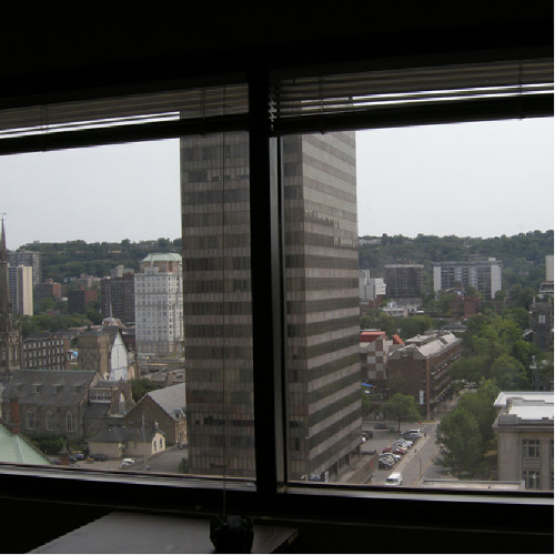 View from the Landlord and Tenant Board hearing rooms, Fairclough Building.