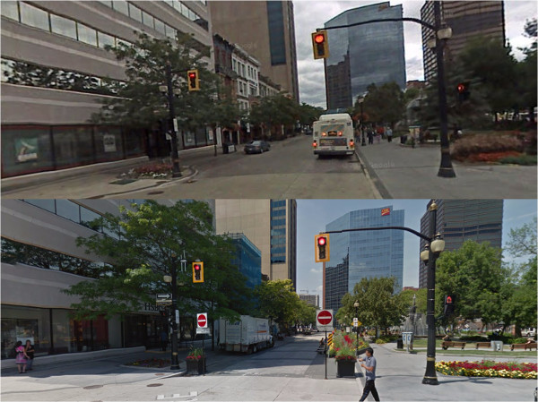 South leg of King Street East at Gore Park