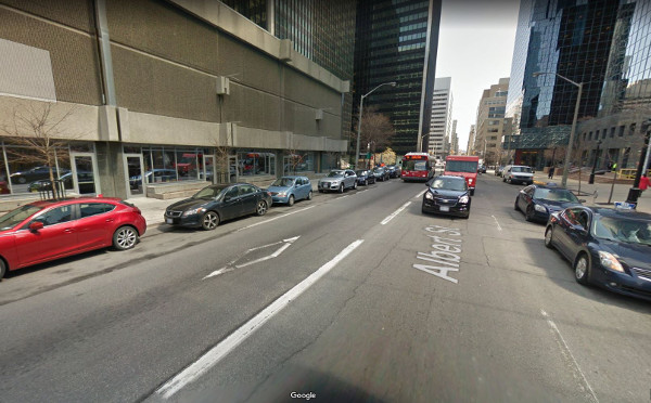 Albert Street bus lane (Image Credit: Google Street View)