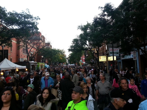Big crowd on James North for Supercrawl (RTH file photo)