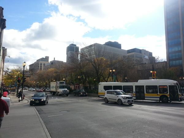 Traffic was free-flowing on King at James Street on midday (RTH file photo)