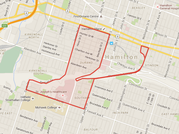 2003 Cycling Championships route map (Image Credit: Google Maps)