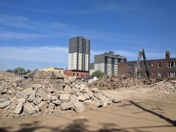 The church stones are now a pile of rubble