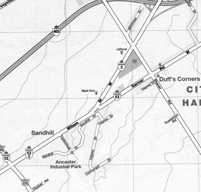 Map to Ancaster [Business Park]