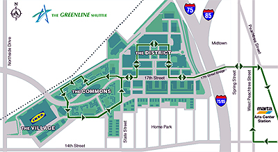 Atlantic Station Transit Map