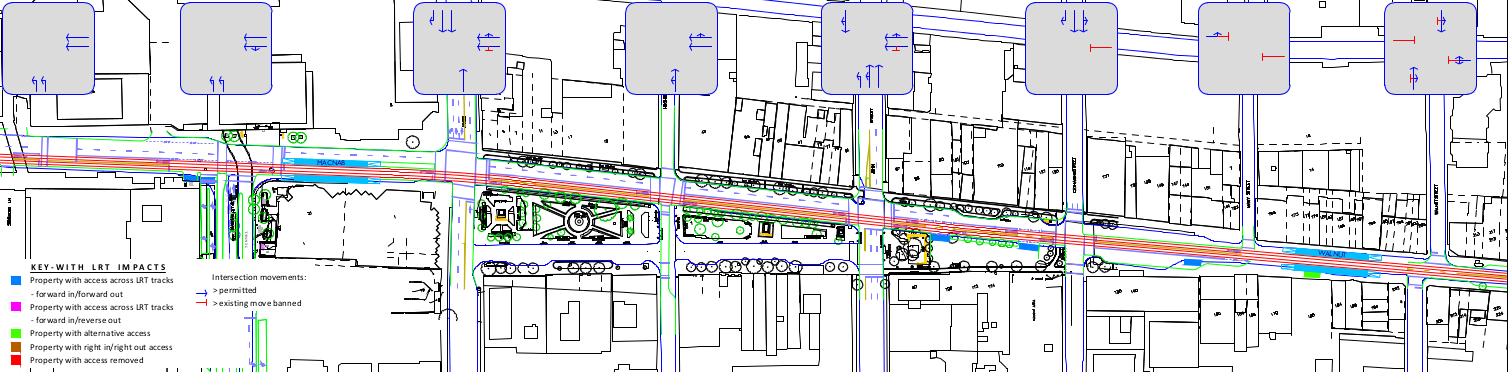 B-Line alignment through Gore Park