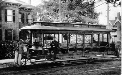 An early streetcar on Barton St. (Photo Credit: Postcards of Hamilton)
