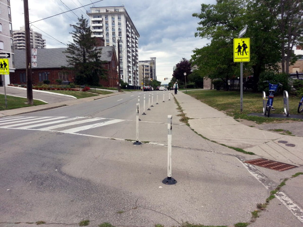A couple of bollards north of Bay would also have to be moved