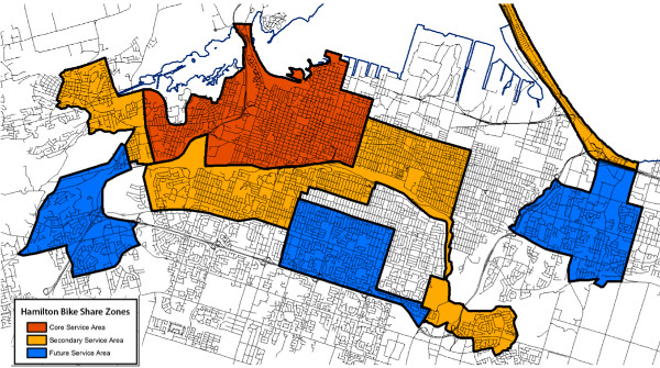 Bike Share Zones map