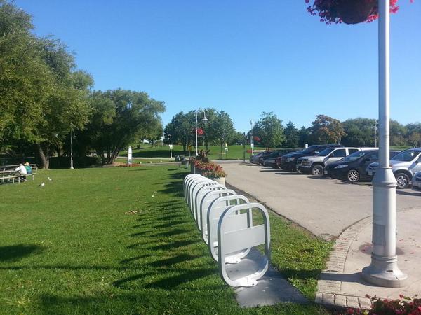 Bike share station at Bayfront Park (and there's another one at the top of the hill)