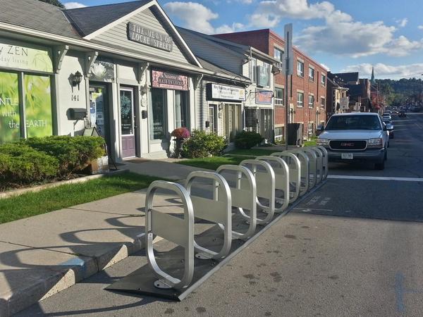 Bike share station at Locke and Hunter