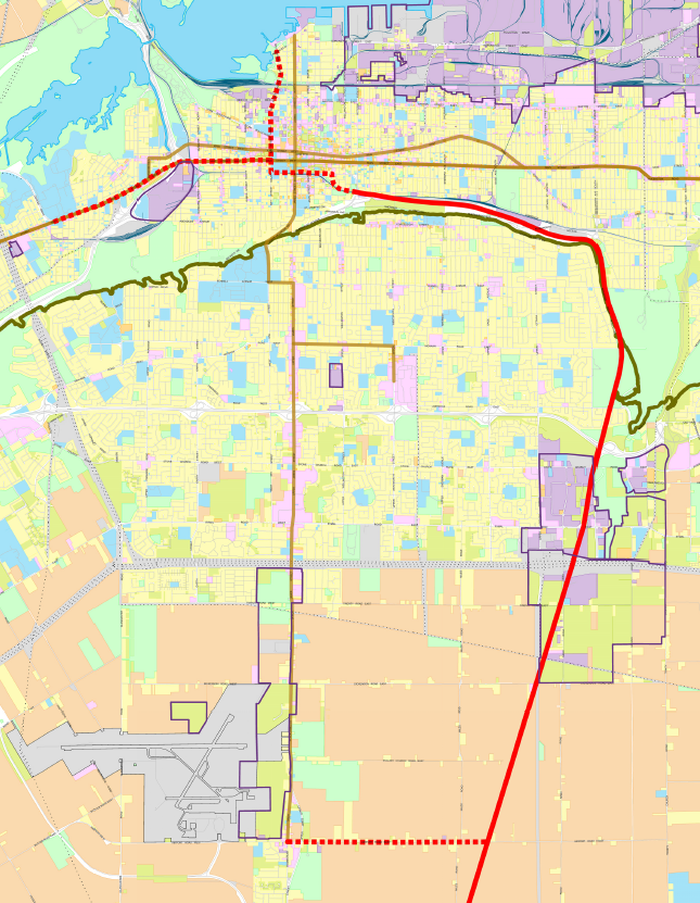 Bob Bratina's proposed LRT line (Image Credit: Bob Bratina)