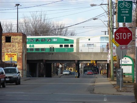 New GO Train overlooks the city (Image Credit: Sean Burak)
