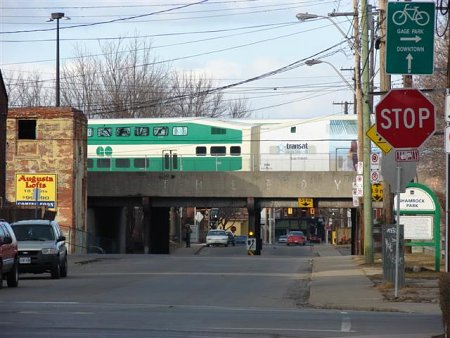 New GO Train overlooks the city (Image Credit: Sean Burak)
