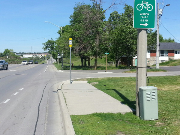 Bus stop island