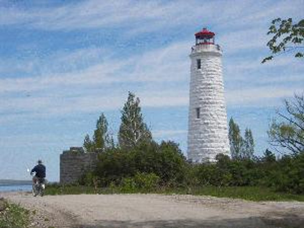 Christian Island Lighthouse and Beach Canal Lighthouse, both built by John Brown in the early 1800s