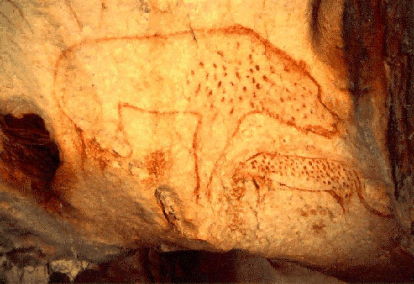 cave painting of a hyena from 30,000 years ago (Image Credit: Carla Hufstedler/Flickr, CC BY-SA 2.0)