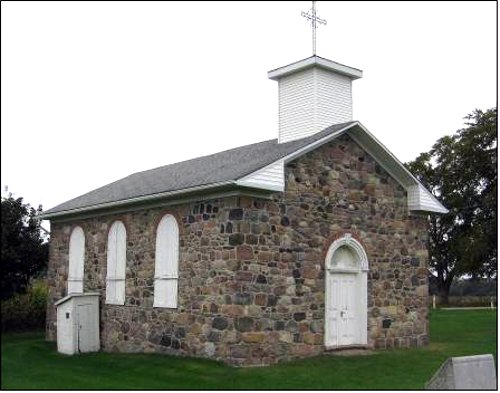 Figure 6. A small Catholic church, built south of Shakespeare in 1863 by German immigrants from Alsfeld, east of the Palatinate (Johnston and Johnston, 1967, p.145).