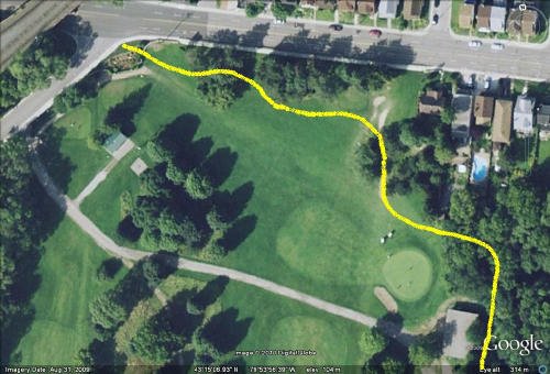 Possible trail route through Chedoke Golf Course
