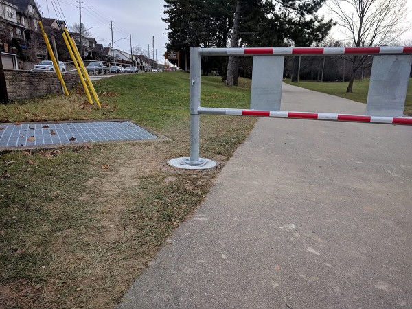 Life, uh, finds a way. Desire path immediately appears around gate