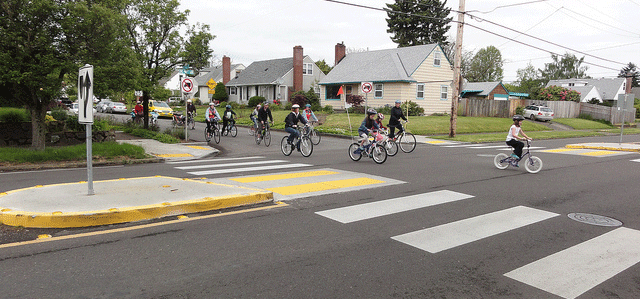 Neighbourhood greenway in Portland (Image Credit: City of Portland)