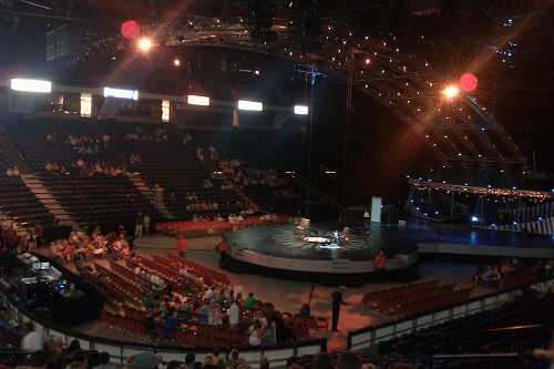 The Quidam stage before the show