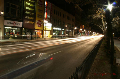 A taxi passes Gore Park (Photo Credit: Joe Ceretti)