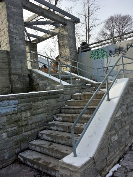 Stairs into Southam Park