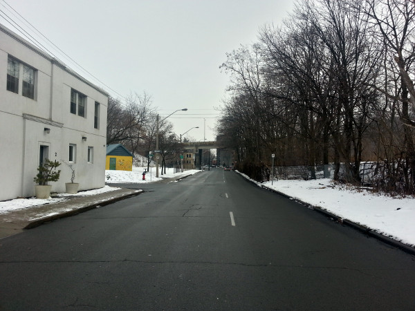 Young Street is one-way eastbound east of Wellington.