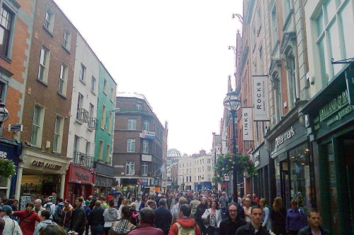 Pedestrian-only Grafton Street is a major destination for shoppers and browsers