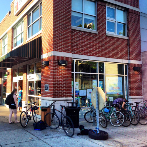 Bike parking at the Lexington Food Co-Op