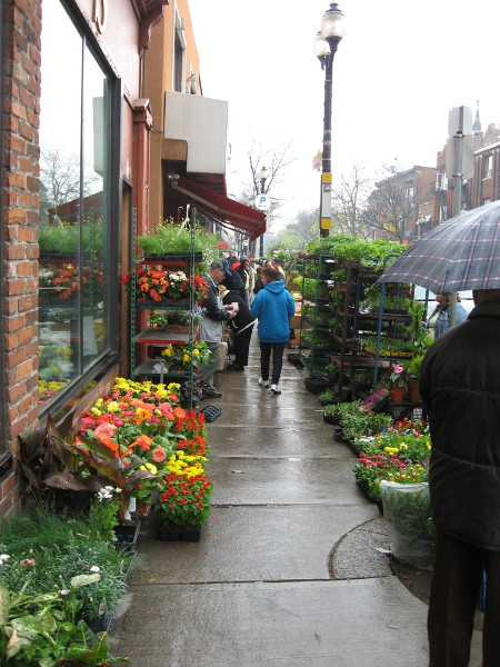 This could be in Portugal, but it is downtown Hamilton's James Street North. This is just blocks away from Hamilton's downtown Farmers' Market one of the largest and oldest in Canada.