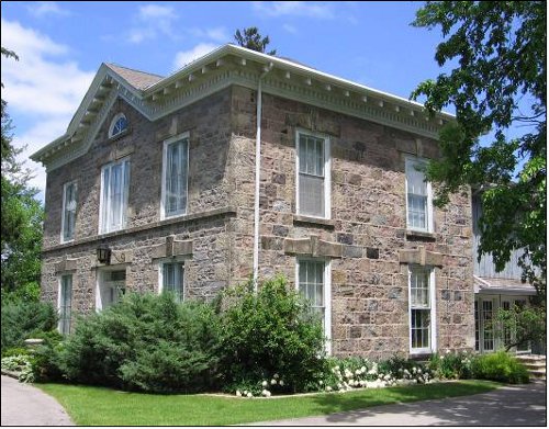 Figure 9. This house in Glen Morris was built in 1860 by the Latshaw family (the date is inscribed on the underside of the keystone above the main doorway).