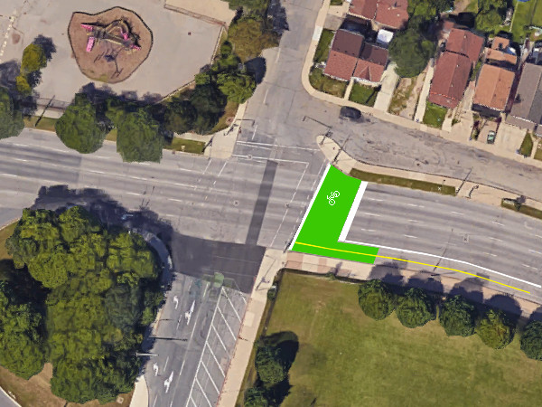Advanced stop line and bike box added to Cannon at Hess (Image Credit: Google Maps)