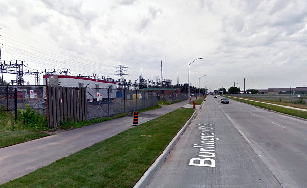 Multi-use path on Burlington Street between Gage and Ottawa (Image Credit: Google Streetview)